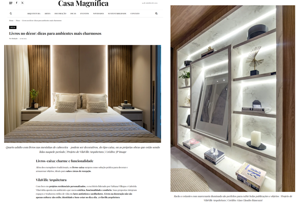 Casa Magnífica - Livros no décor: dicas para ambientes mais charmosos