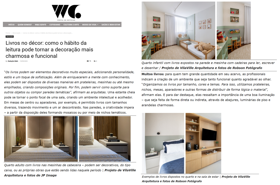 WG Portal de Notícias - Livros no décor