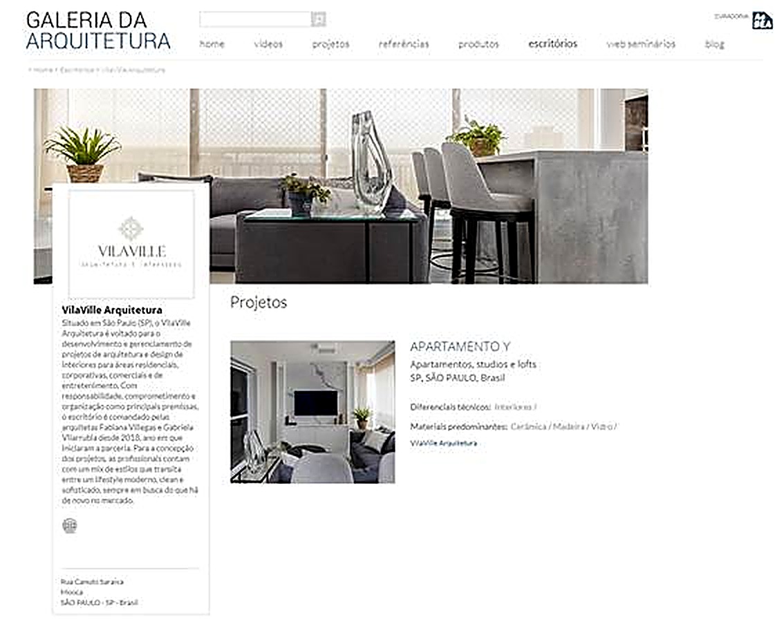 Galeria da Arquitetura - Perfil VilaVille Arquitetura