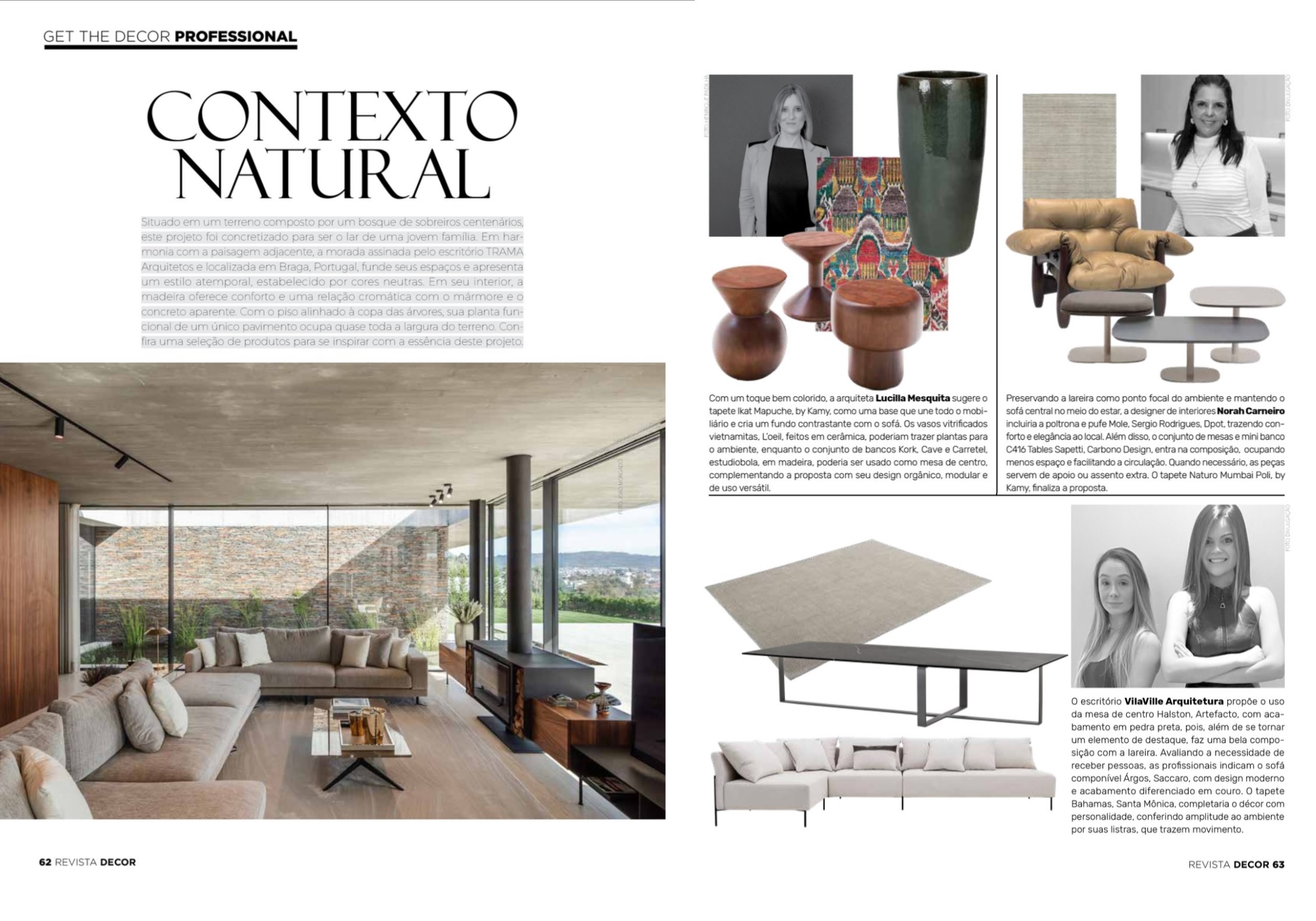 Revista Decor - Contexto Natural, páginas 62 e 63
